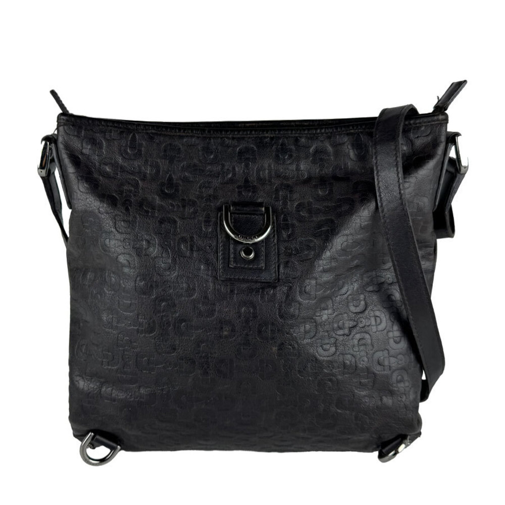 Gucci GUCCI Shoulder Bag Leather Black Men's Women's 268642 z11084
